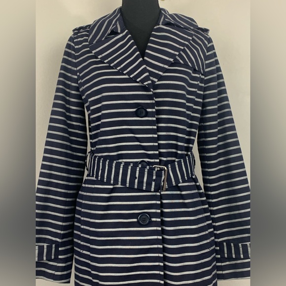 NWT Talbots Trench Coat Size Small Blue - Picture 5 of 17